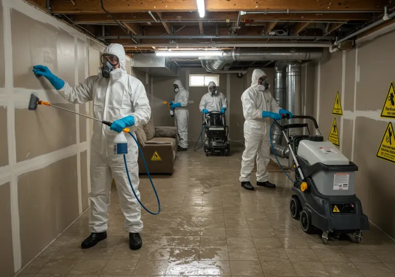 Basement Moisture Removal and Structural Drying process in Oostburg, WI